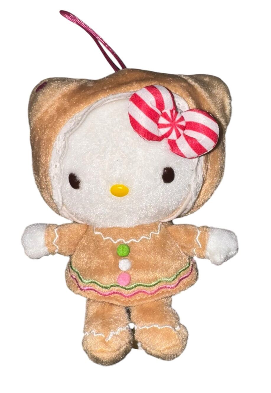 Sanrio Hello Kitty Plush Gingerbread Man Christmas Mascot Ornament Kawaii 2012